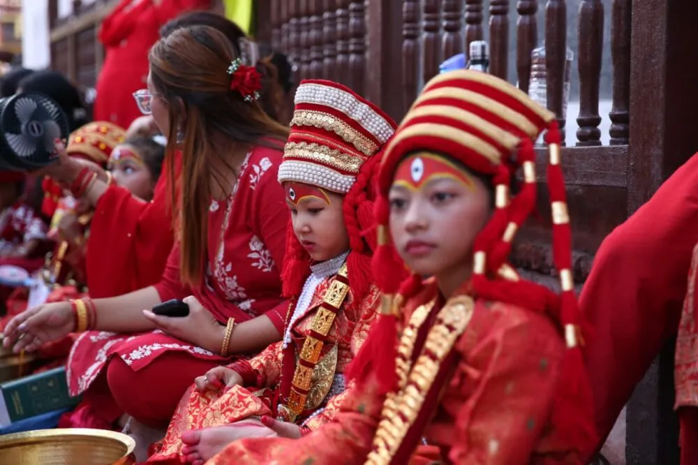 वसन्तपुर क्षेत्रमा आज सामूहिक कुमारी पूजा
