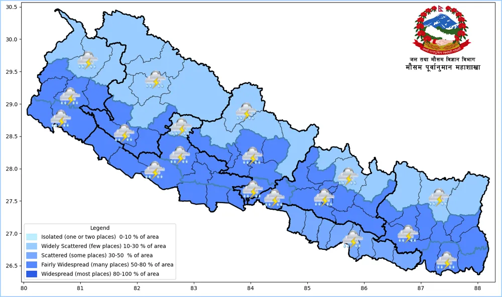 आइतबारको मौसमः तराईमा हुस्सु, हिमाली भूभागमा हिमपातको सम्भावना