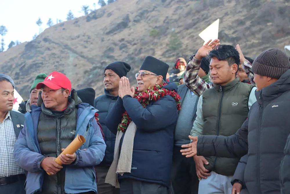 रुकुमको समग्र विकासका लागि उम्मेदवार बनेर आए- प्रचण्ड