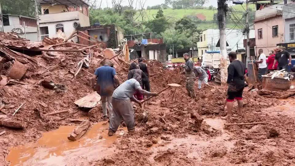 ब्राजिलमा भीषण वर्षापछि बाढी र पहिरो, कम्तीमा २५ जनाको मृत्यु