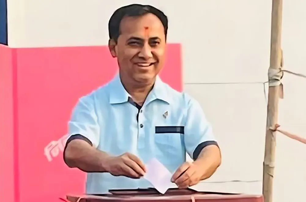 काँग्रेस उपसभापति शर्माले गरे मतदान