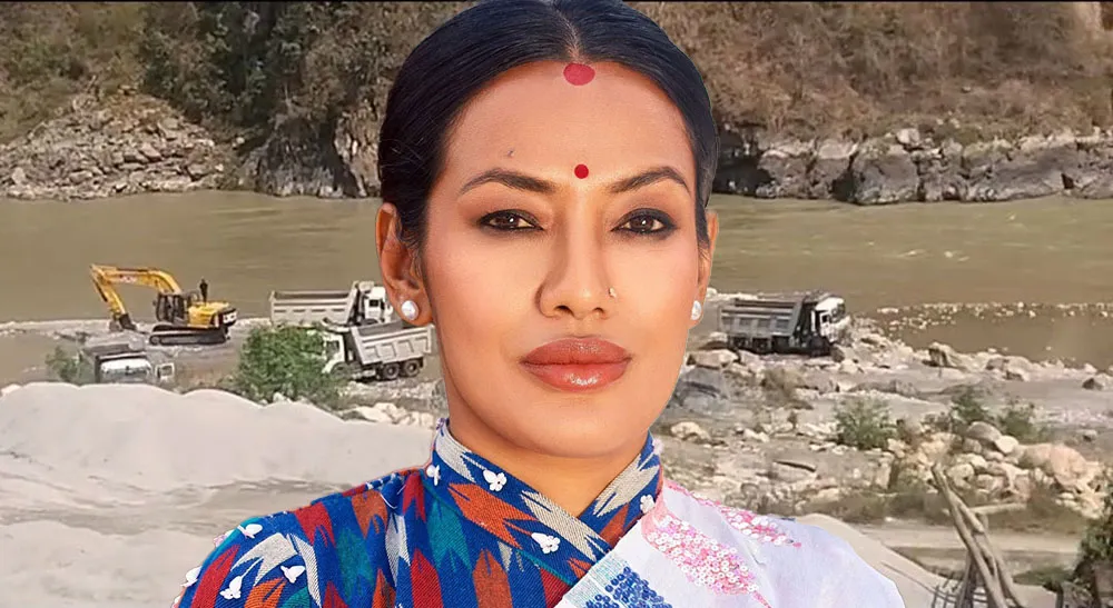 त्रिशूलीमा अवैध बालुवा र गिट्टी उत्खनन तत्काल रोक्न सांसद आशिका तामाङको निर्देशन