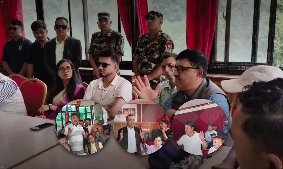 कोदारी राजमार्गमा दुई मन्त्रीको निरीक्षण, राजमार्ग खुल्ने बारे भने अनिश्चित