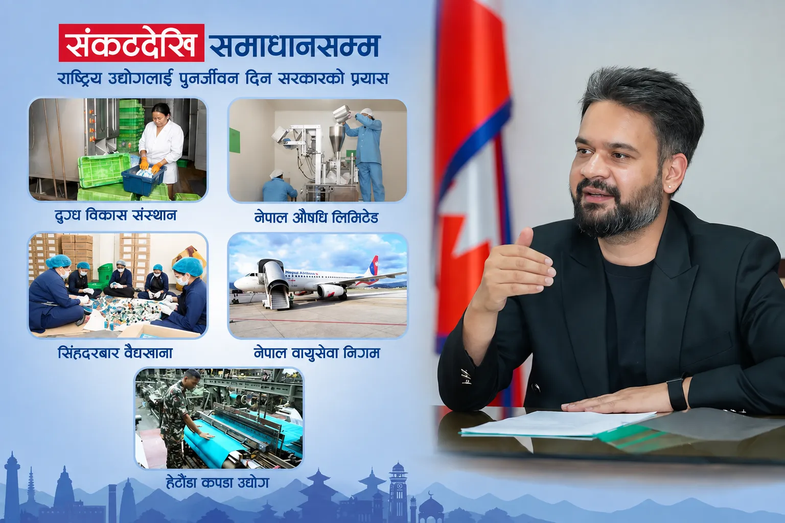 बन्द र घाटामा रहेका उद्योग संस्थानको सुधारबाट सकारात्मक परिणाम देखिन थालेको प्रधानमन्त्री शाहको दाबी