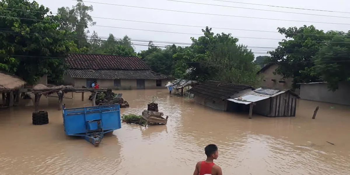 राति बाढी पस्दा सप्तरीका ५०० घर डुबानमा